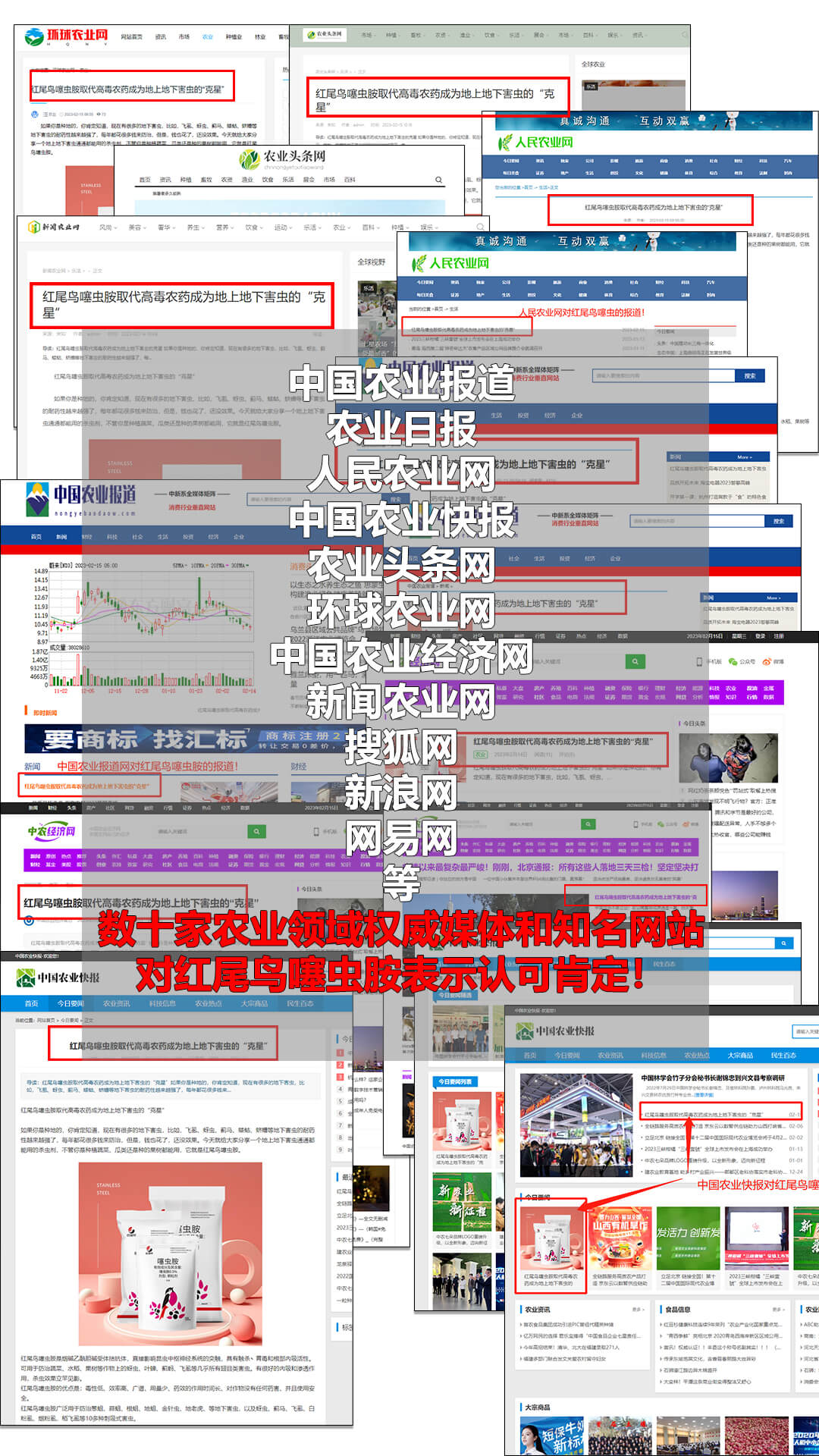 最新消息！數(shù)十家農(nóng)業(yè)權威媒體及知名網(wǎng)站對紅尾鳥噻蟲胺爭相報道！